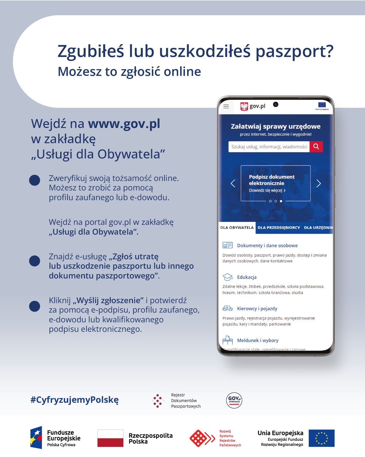 Zgłoszenie utraty paszportu